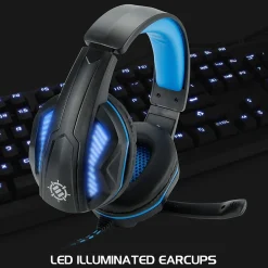 Best Enhance Voltaic Pro 7.1 Surround Gaming Headphones, USB, Black/Blue (ENVOH7L100BLEW)