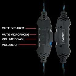 Best Enhance Voltaic Pro 7.1 Surround Gaming Headphones, USB, Black/Blue (ENVOH7L100BLEW)