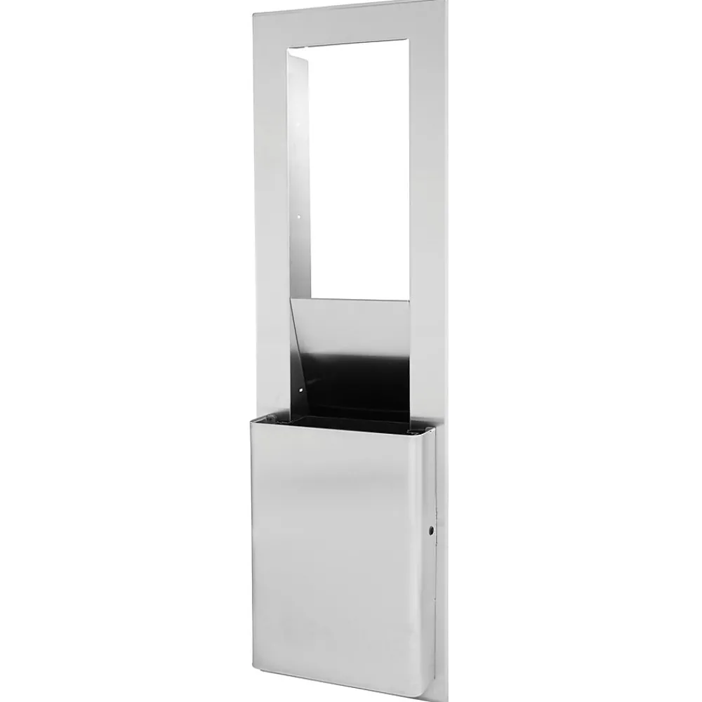 ® Flex Trash Receptacle for 10.75" Wall Cavity by GP PRO, Stainless, 9.03"W x 21.75"D x 60.25"H (59753)<enmotion Discount