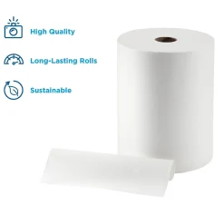 enmotion Hardwound Paper Towels, 1-ply, 800 ft./Roll, 6 Rolls/Carton (89460)
