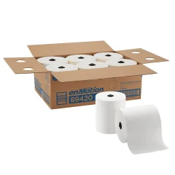 enmotion Hardwound Paper Towels, 1-ply, 700 ft./Roll, 6 Rolls/Carton (89420)