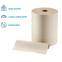enmotion Recycled Recycled Hardwound Paper Towels, 1-ply, 800 ft./Roll, 6 Rolls/Carton (89480)