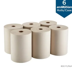 enmotion Recycled Recycled Hardwound Paper Towels, 1-ply, 800 ft./Roll, 6 Rolls/Carton (89480)