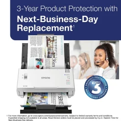Epson DS-410 Desktop Scanner, Black/White (B11B249201)