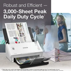 Epson DS-410 Desktop Scanner, Black/White (B11B249201)