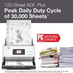 Epson DS-30000 Large-format Duplex Document Scanner, White (B11B256201)