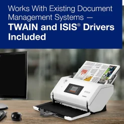 Epson DS-30000 Large-format Duplex Document Scanner, White (B11B256201)