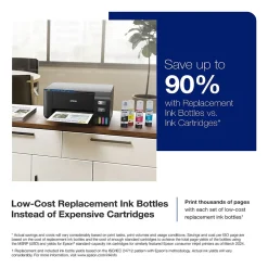 Epson EcoTank ET-2400 Wireless Color Inkjet Printer, All-In-One Supertank, Print, Scan, Copy (9592581)