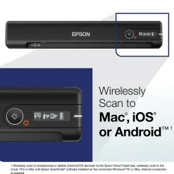 Epson ES-60W Wireless Compact Lightweight Sheetfed Mobile Color Document Scanner