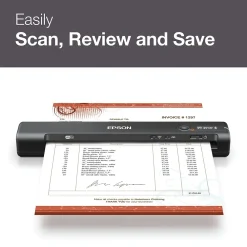 Epson ES-60W Wireless Compact Lightweight Sheetfed Mobile Color Document Scanner