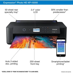 Epson Expression Photo XP-15000 Wireless Color Inkjet Printer, Single-Function, Print (9472517)