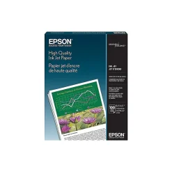 Copy Paper*Epson High Quality 8.5" x 11" Color Copy Paper, 24 lbs., 89 Brightness, 100 Sheets/Pack (S041111)