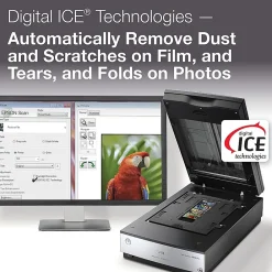 Epson Perfection V850 Pro B11B224201 Flatbed Scanner, Gray/Silver