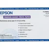 Photo Paper*Epson Premium Glossy Photo Paper, 11" x 17", 20 Sheets/Pack (EPSS041290)