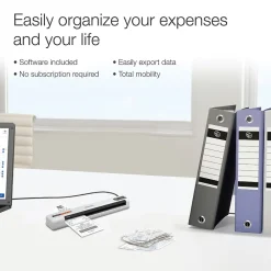 Epson RapidReceipt RR-60 Portable Document Scanner, Black/White (B11B252204)