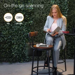 Epson RapidReceipt RR-70W Wireless Portable Document Scanner, White/Black (B11B253205)