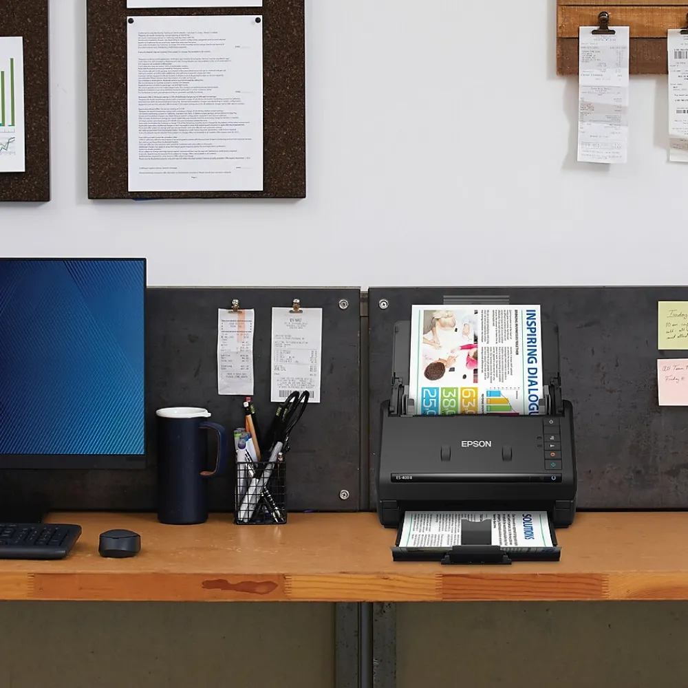 Epson WorkForce ES-400 II Duplex Document Scanner, Black (B11B261201)