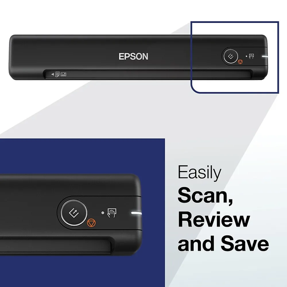 Epson WorkForce ES-50 Portable Document Scanner, Black (B11B252201)