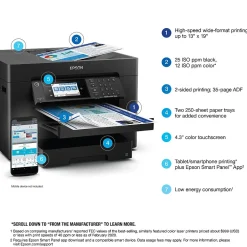 Epson WorkForce Pro 7840 Wireless Color Inkjet Printer, All-In-One, Print, Scan, Copy, Fax (9472531)