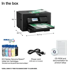 Epson WorkForce Pro 7820 Wireless Color Inkjet Printer, All-In-One, Print, Scan, Copy, Fax (9472530)
