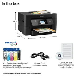 Epson WorkForce Pro WF-3820 Wireless Color Inkjet Printer, All-In-One, Print, Scan, Copy, Fax (9472526)