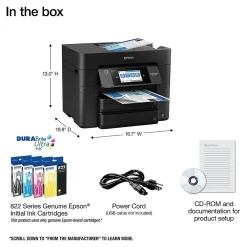 Epson WorkForce Pro WF-4830 Wireless Color Inkjet Printer, All-In-One, Print, Scan, Copy, Fax (9472528)