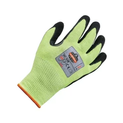 Ergodyne ProFlex 7041 Hi-Vis Nitrile-Coated Cut-Resistant Gloves, ANSI A4, Wet Grip, Lime, Medium, 12 Pairs (17813)