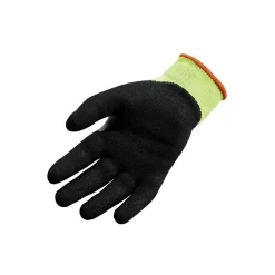 Ergodyne ProFlex 7041 Hi-Vis Nitrile-Coated Cut-Resistant Gloves, ANSI A4, Wet Grip, Lime, Large, 12 Pairs (17814)