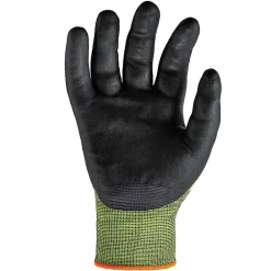 Ergodyne ProFlex 7022 Hi-Vis Nitrile Coated Cut-Resistant Gloves, ANSI A2, Dry Grip, Lime, XL, 144 Pairs (17875)