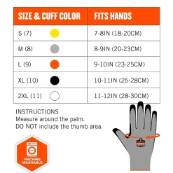 Ergodyne ProFlex 7031 Nitrile Coated Cut-Resistant Gloves, Large, A3 Cut Level, Gray, 144 Pairs (17884)