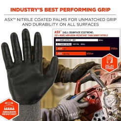 Ergodyne ProFlex 7072 Nitrile Coated Cut-Resistant Gloves, ANSI A7, Gray, XL, 12 Pair (10305)