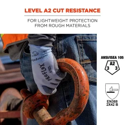 Ergodyne ProFlex 7025 PU Coated Cut-Resistant Gloves, ANSI A2, Blue, XL, 1 Pair (10435)