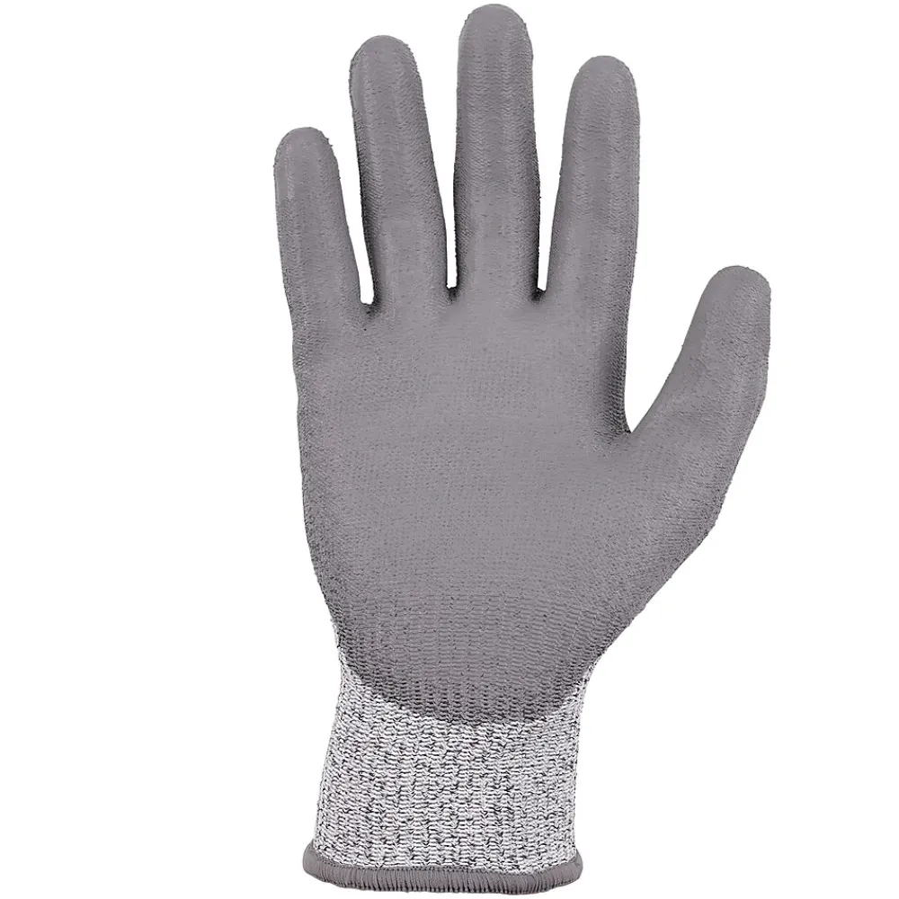 Ergodyne ProFlex 7030 PU Coated Cut-Resistant Gloves, ANSI A3, Gray, Large, 1 Pair (10464)
