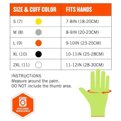 Ergodyne ProFlex 7040 Seamless Knit Cut Resistant Gloves, Food Safe, ANSI A4, Lime, Large, 1 Pair (18014)