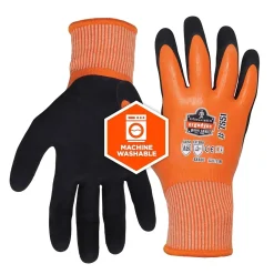 Ergodyne ProFlex 7551 Waterproof Cut-Resistant Winter Work Gloves, ANSI A5, Orange, XL, 144 Pairs (17995)