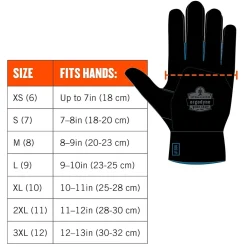 Ergodyne ProFlex 7401 Winter Work Gloves, Fleece Lined, Latex Coated Palm, Orange, Large, 144 Pairs (17894)