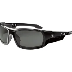 Skullerz Ergodyne ODIN Safety Glasses, Black, Smoke Lens (50030)