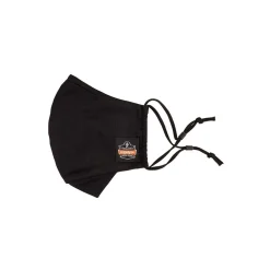 Ergodyne Skullerz Reusable Cloth Contoured Face Cover Mask, Large/Extra-Large, Black, 3/Pack (48801)