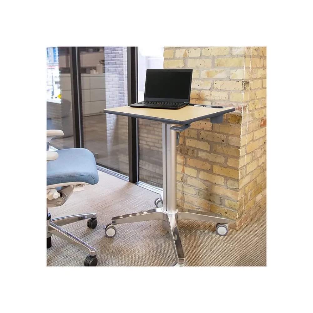Standing Desks*Ergotron 29"-45" Adjustable Desk, Maple/Silver (24-811-F13)