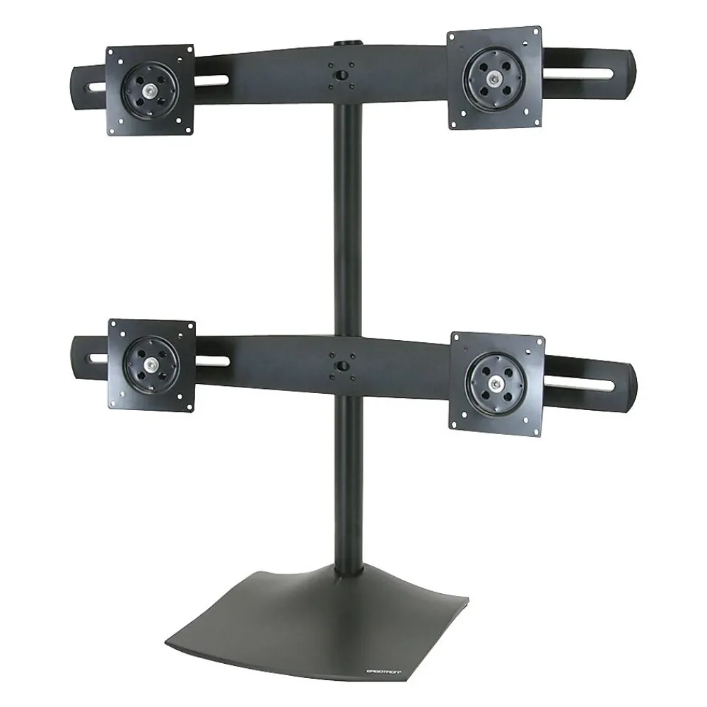Best Ergotron DS100 Quad-Monitor Desk Stand Adjustable Monitor, Up to 24", Black (33-324-200)