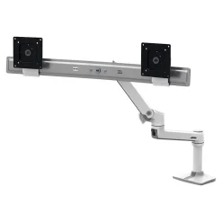 Sale Ergotron LX Adjustable Dual Direct Arm Desk Mount, 25" Screen Support, White (45-489-216)