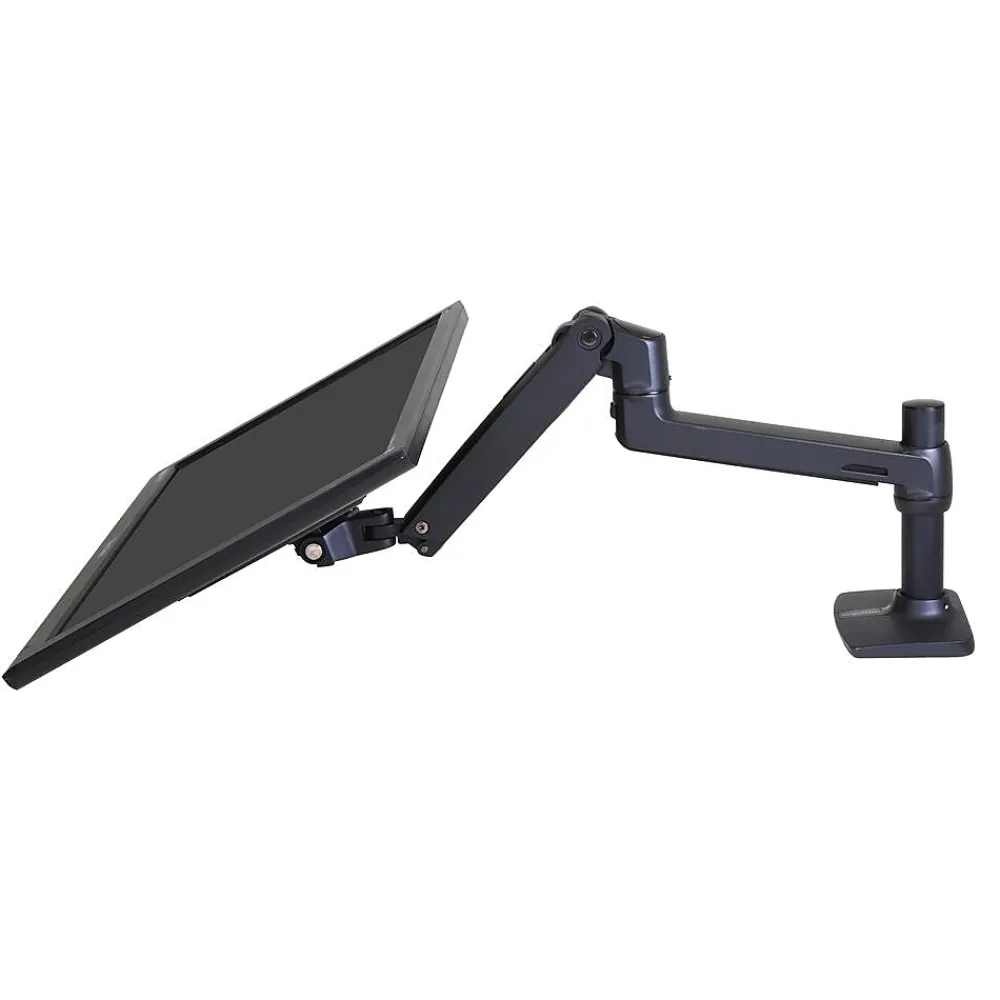 Online Ergotron LX Desk Adjustable Single Arm 2-Piece Clamp & Grommet Mount, 34" Screen Support, Black (45-241-224)