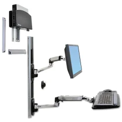 Discount Ergotron ® LX Wall Mount System, 18 1/4" x 35" x 34", Polished Aluminum/Black (45253026)