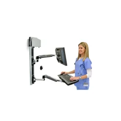 Ergotron LX Wall Mount System Polished Aluminum/Black (45-247-026)