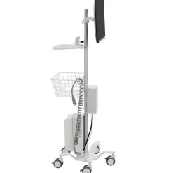 Best Ergotron StyleView Pole Cart, Up to 24" Monitor, Bright White (24-818-211)