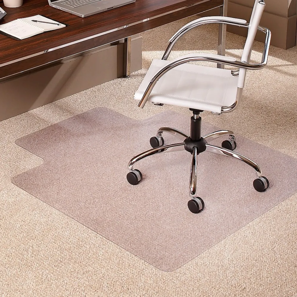 Chair Mats*ES Robbins EverLife Carpet Chair Mat with Lip, 45" x 53'', Low-Pile, Clear (ESR120123)