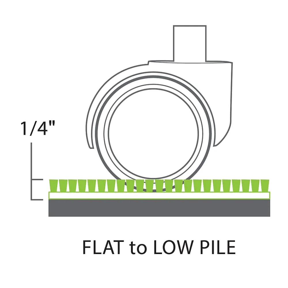 Chair Mats*ES Robbins EverLife Carpet Chair Mat with Lip, 45" x 53'', Low-Pile, Clear (ESR120123)