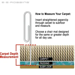 Chair Mats*ES Robbins EverLife Carpet Chair Mat with Lip, 36