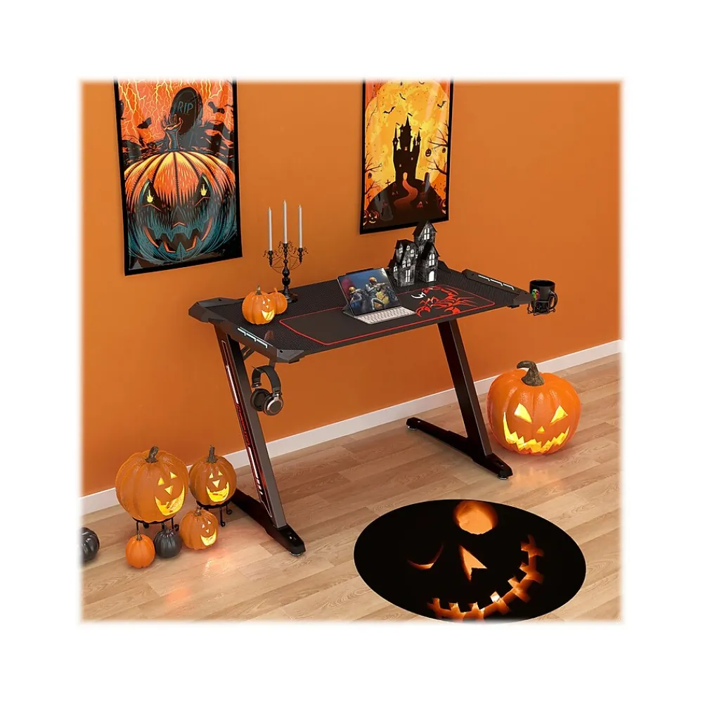 Computer Desks*Eureka Colonel Z1-S 45" Computer Gaming Desk, Black (GD0075-BK)