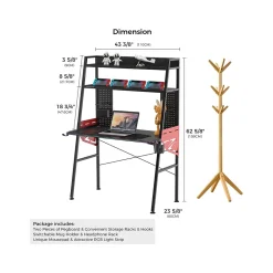 Computer Desks*Eureka Ergonomic 43" Computer Gaming Desk, Black (GD0087-BK)
